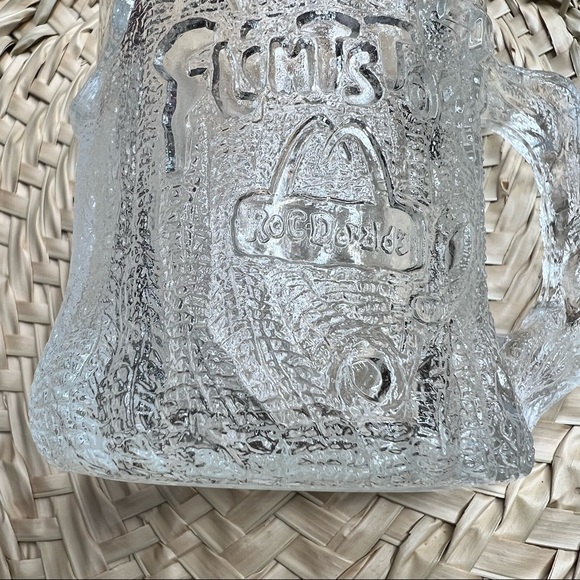 The Flintstones Treemendous Mug rocdonalds 1993 McDonald’s clear frosted mug - Picture 4 of 16